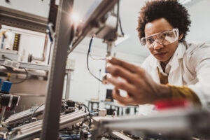 Female lab worker