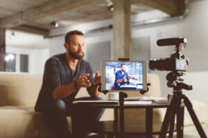 Man shooting mobile video