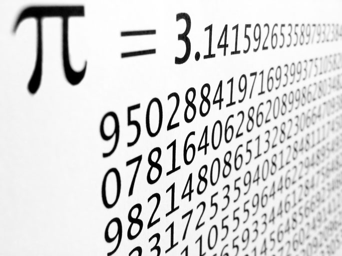 Mathematics pi value shown