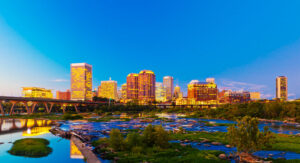 Richmond, Virginia skyline of downtown 