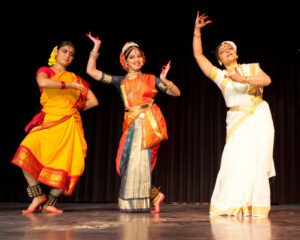 Traditional Indian dancers on stage