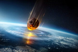 Huge meteor crashing to earth